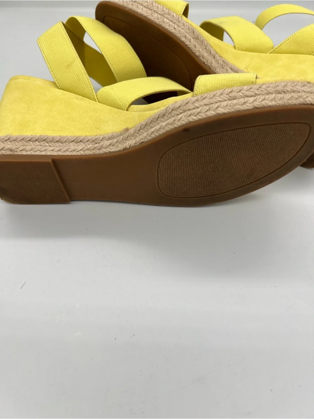 Caslon Yellow Women's Espadrille Wedge Sandals - Bright Yellow Strappy Style